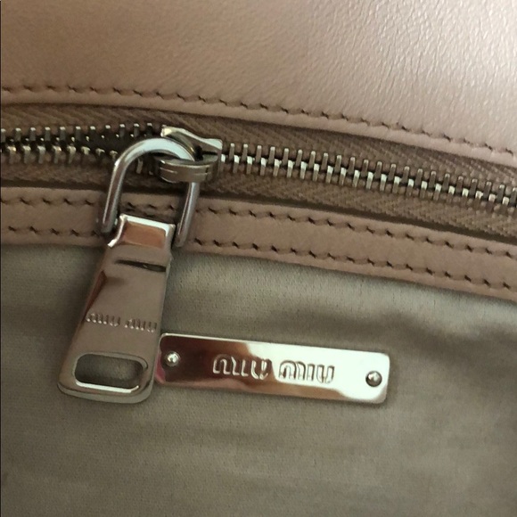Miu Miu Bags Miu Miu Iconic Crystal Leather Bag In Cameo Biege Poshmark